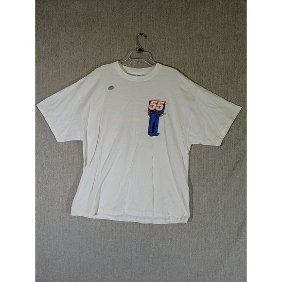 Delta Pro Weight Other - Delta Pro Weight Nascar Men's T-shirt‎ White 2XL Cotton Michael Waltrip No. 55